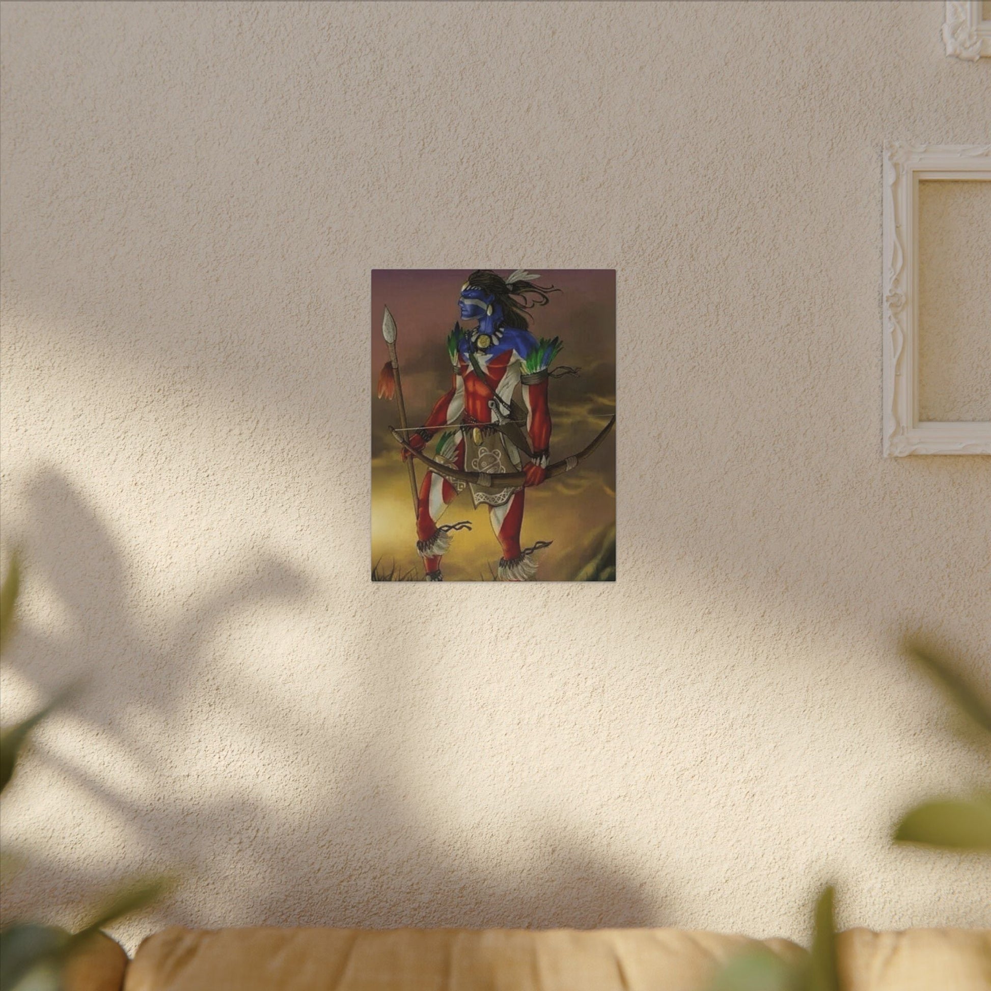 Borikén Rooted in Culture, Radiating Power Tribal Puerto Rico Warrior Canvas Art, Taino Wall Decor, Boho, Unique Gift for Collectors, Cultural Prints - Metamorphosis Creations