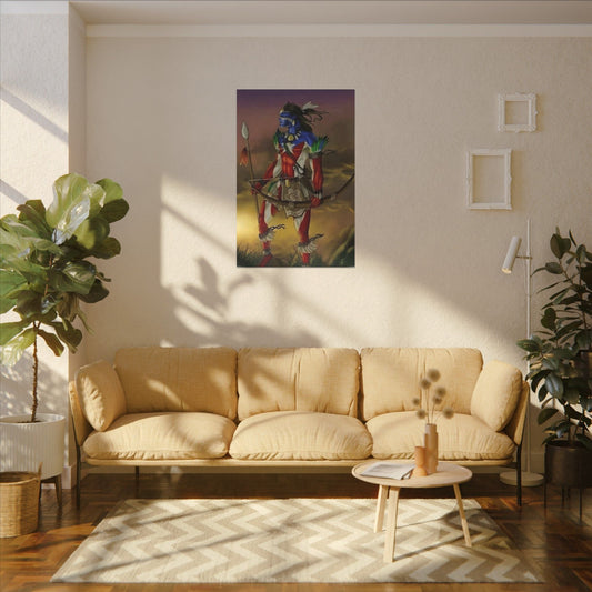 Borikén Rooted in Culture, Radiating Power Tribal Puerto Rico Warrior Canvas Art, Taino Wall Decor, Boho, Unique Gift for Collectors, Cultural Prints - Metamorphosis Creations