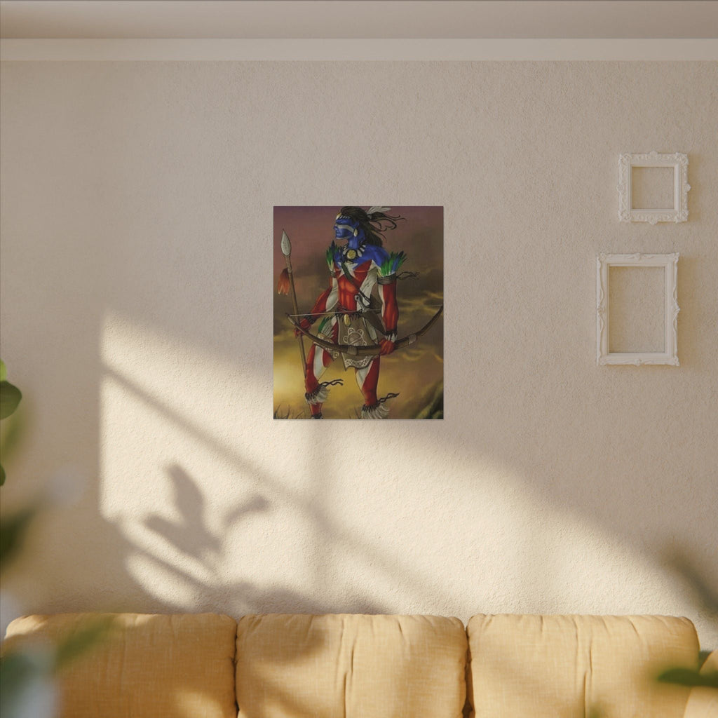 Borikén Rooted in Culture, Radiating Power Tribal Puerto Rico Warrior Canvas Art, Taino Wall Decor, Boho, Unique Gift for Collectors, Cultural Prints - Metamorphosis Creations