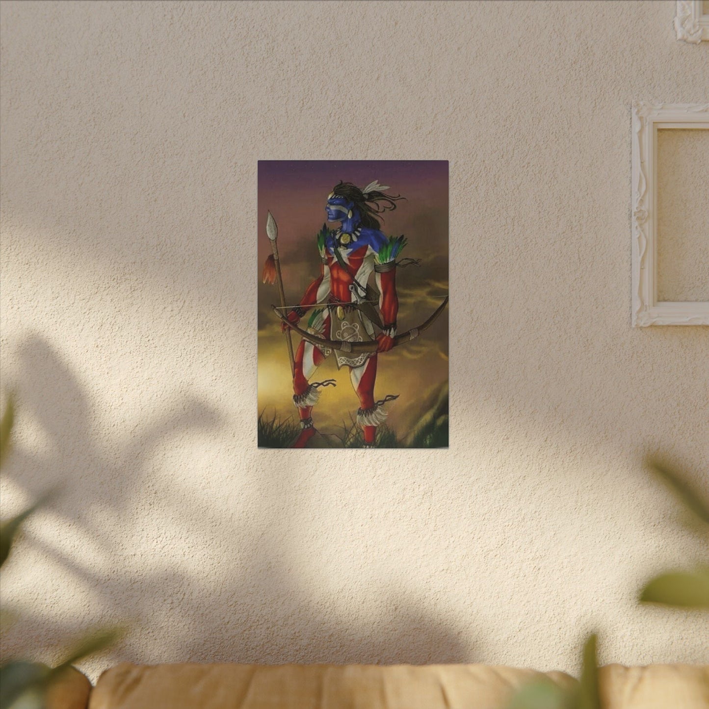 Borikén Rooted in Culture, Radiating Power Tribal Puerto Rico Warrior Canvas Art, Taino Wall Decor, Boho, Unique Gift for Collectors, Cultural Prints - Metamorphosis Creations