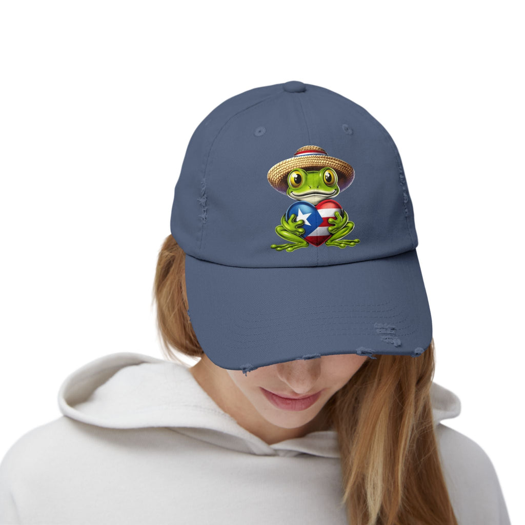 Borinquen Style: Puerto Rican Heritage Hats Unisex Distressed Cap - Metamorphosis Creations
