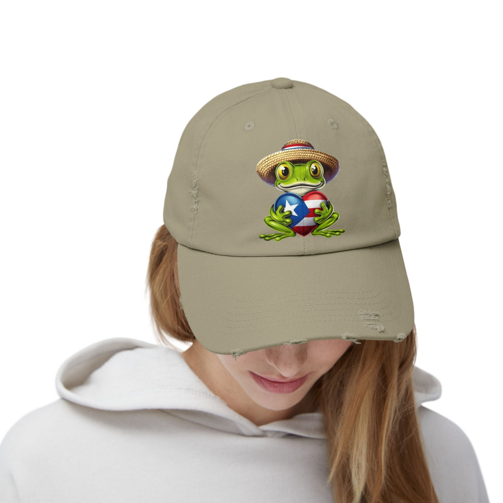 Borinquen Style: Puerto Rican Heritage Hats Unisex Distressed Cap - Metamorphosis Creations