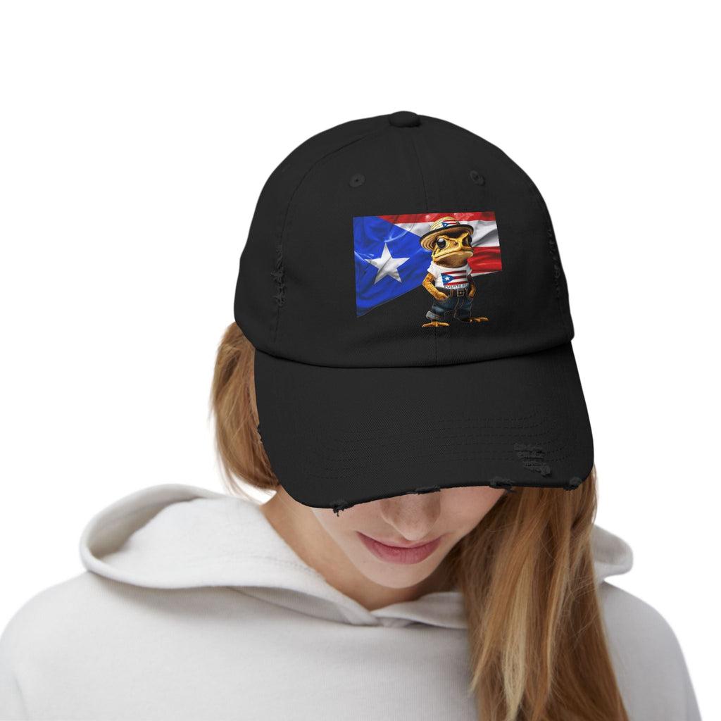 Borinquen Style: Puerto Rican Heritage Hats Unisex Distressed Cap - Metamorphosis Creations