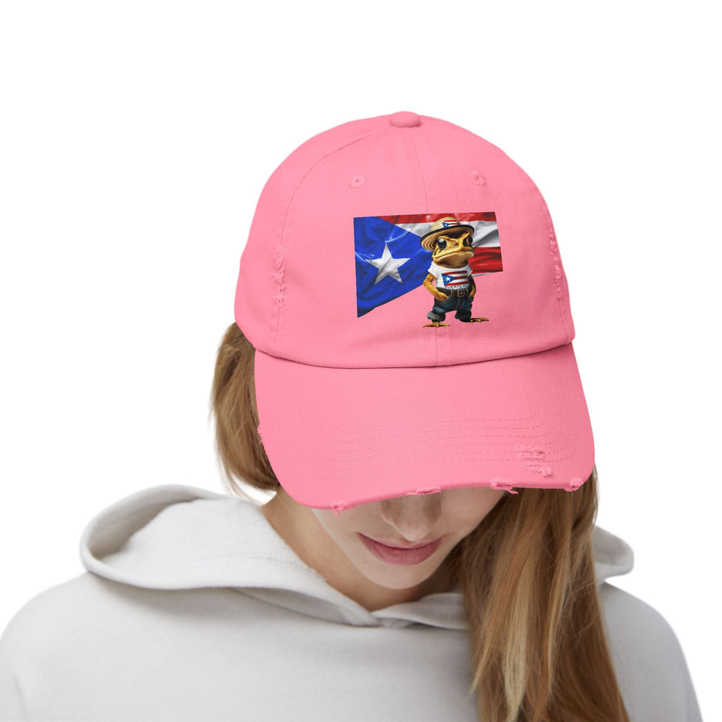 Borinquen Style: Puerto Rican Heritage Hats Unisex Distressed Cap - Metamorphosis Creations