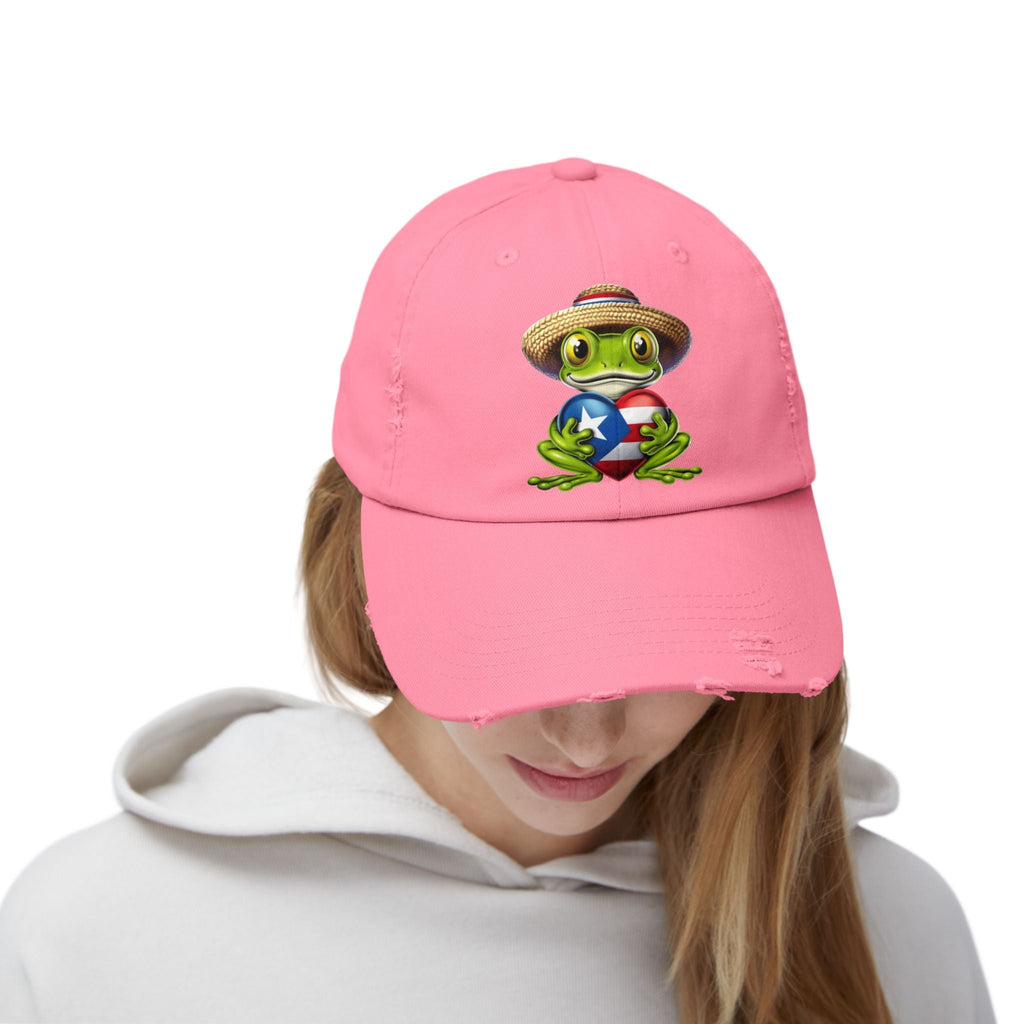 Borinquen Style: Puerto Rican Heritage Hats Unisex Distressed Cap - Metamorphosis Creations