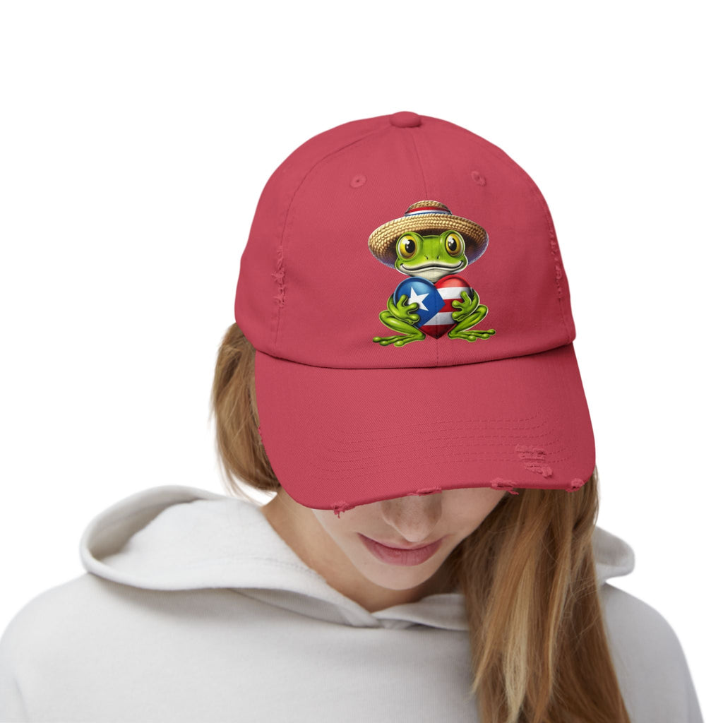 Borinquen Style: Puerto Rican Heritage Hats Unisex Distressed Cap - Metamorphosis Creations