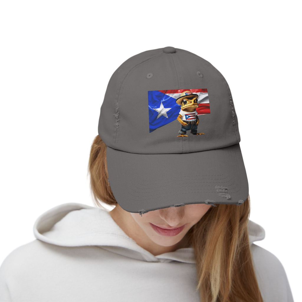 Borinquen Style: Puerto Rican Heritage Hats Unisex Distressed Cap - Metamorphosis Creations
