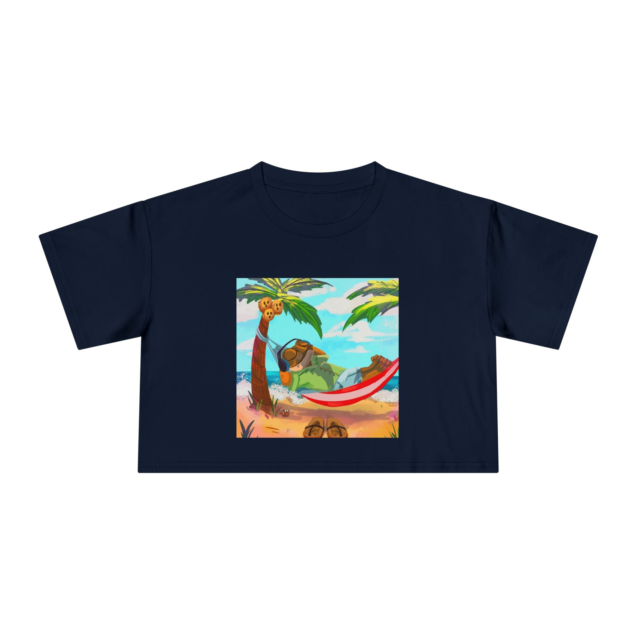 Boriqua T-Shirt Tropical Paradise Crop Tee - Chill Vibes, Women's Casual Top, Summer Style, Beachwear, Vacation Shirt - Metamorphosis Creations