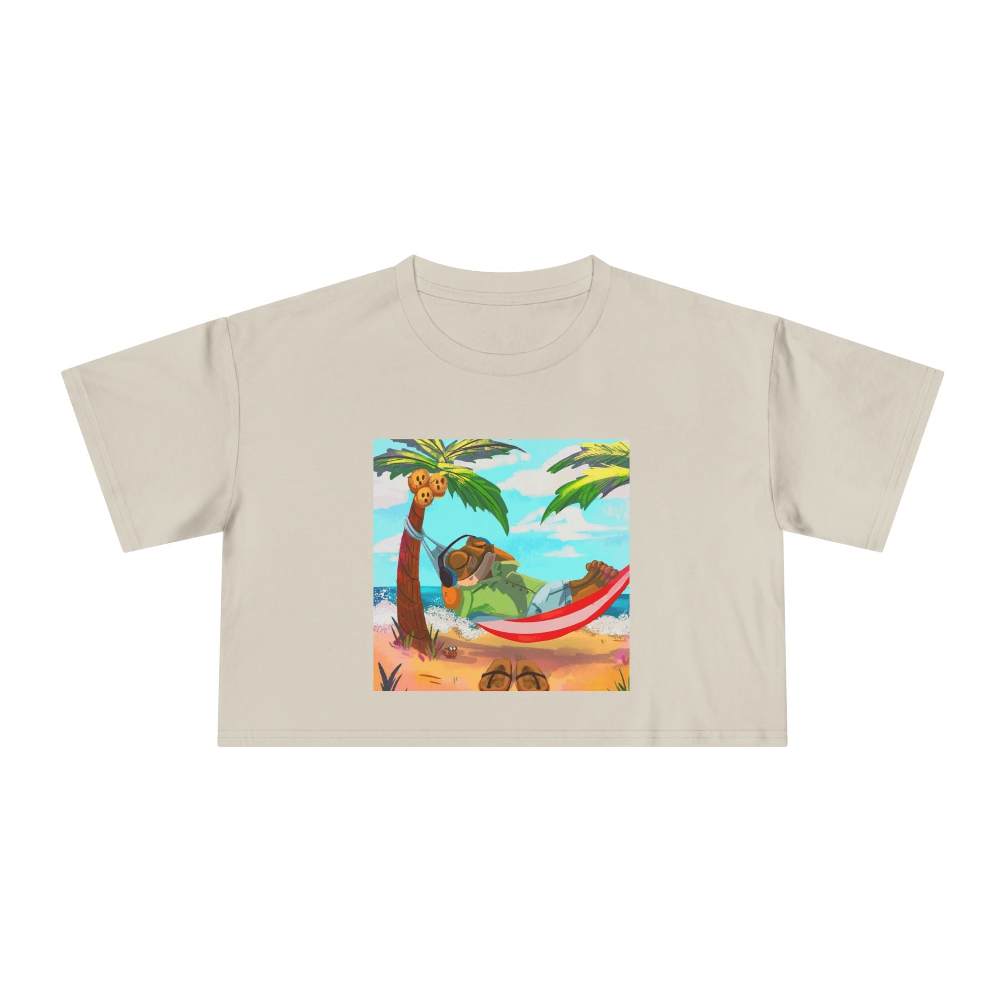 Boriqua T-Shirt Tropical Paradise Crop Tee - Chill Vibes, Women's Casual Top, Summer Style, Beachwear, Vacation Shirt - Metamorphosis Creations