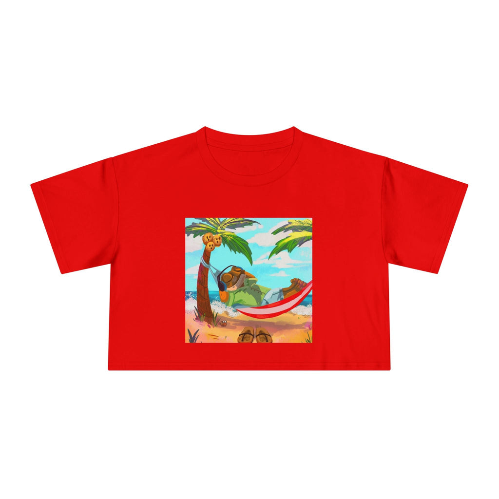 Boriqua T-Shirt Tropical Paradise Crop Tee - Chill Vibes, Women's Casual Top, Summer Style, Beachwear, Vacation Shirt - Metamorphosis Creations