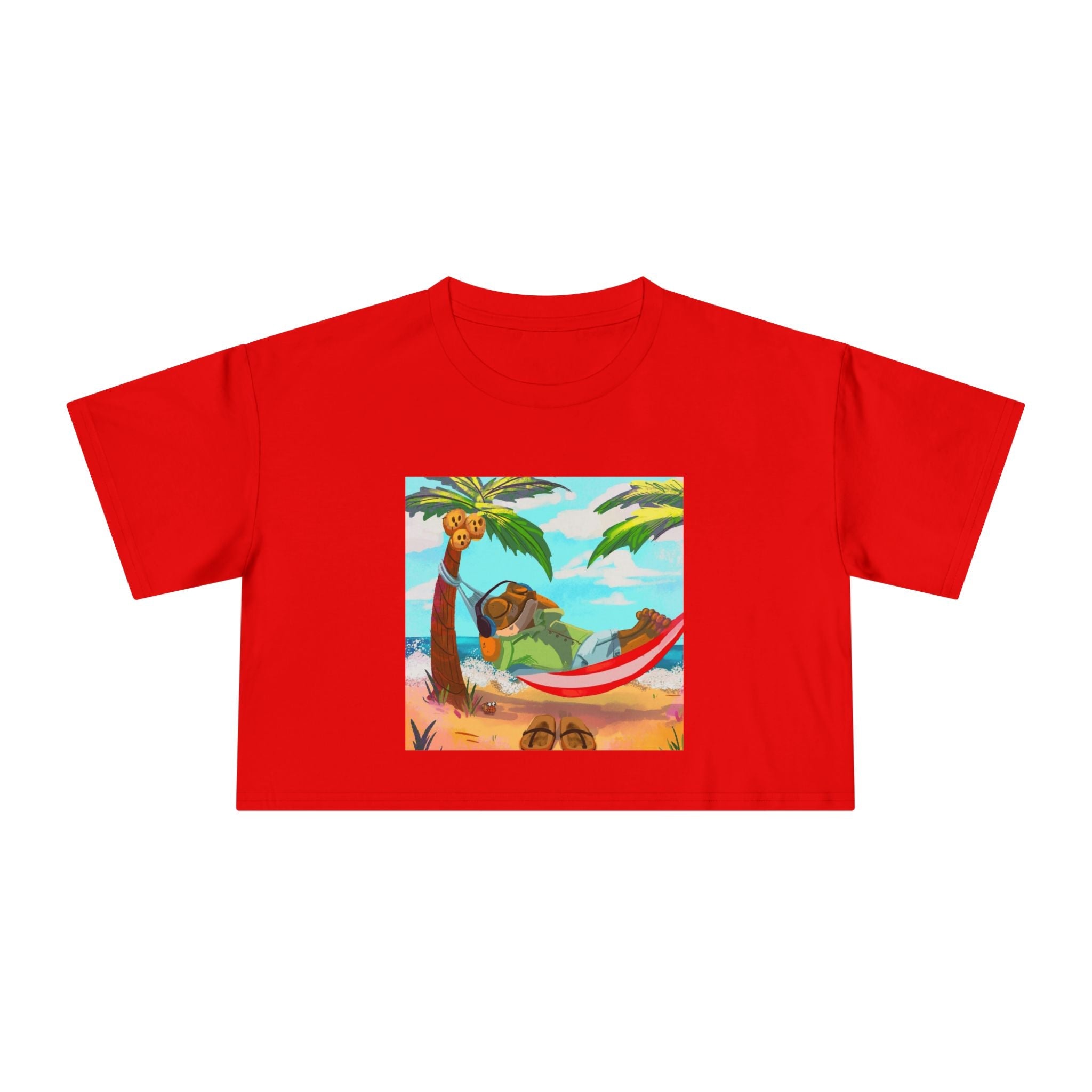 Boriqua T-Shirt Tropical Paradise Crop Tee - Chill Vibes, Women's Casual Top, Summer Style, Beachwear, Vacation Shirt - Metamorphosis Creations