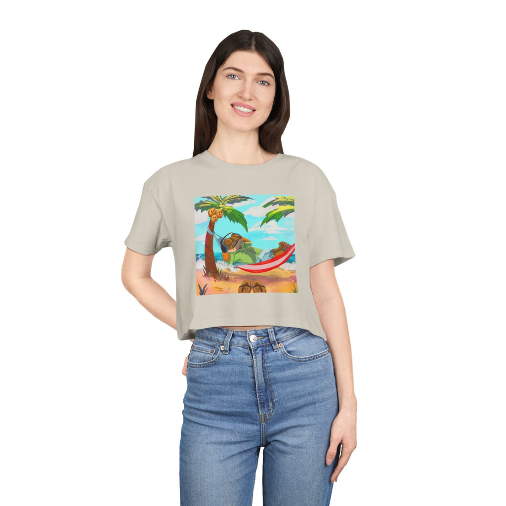 Boriqua T-Shirt Tropical Paradise Crop Tee - Chill Vibes, Women's Casual Top, Summer Style, Beachwear, Vacation Shirt - Metamorphosis Creations