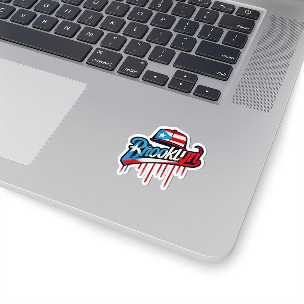 Brooklyn Kiss - Cut Stickers, Puerto Rican Pride, Laptop Decor, NYC Stickers, Urban Art, Car Stickers, Celebration of Culture - Metamorphosis Creations