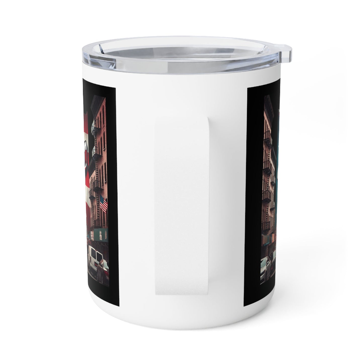 Brooklyn Themed Insulated Coffee Mug, Trave Puerto Rico Coffee Cup Viva Puerto Rico - Metamorphosis Creations