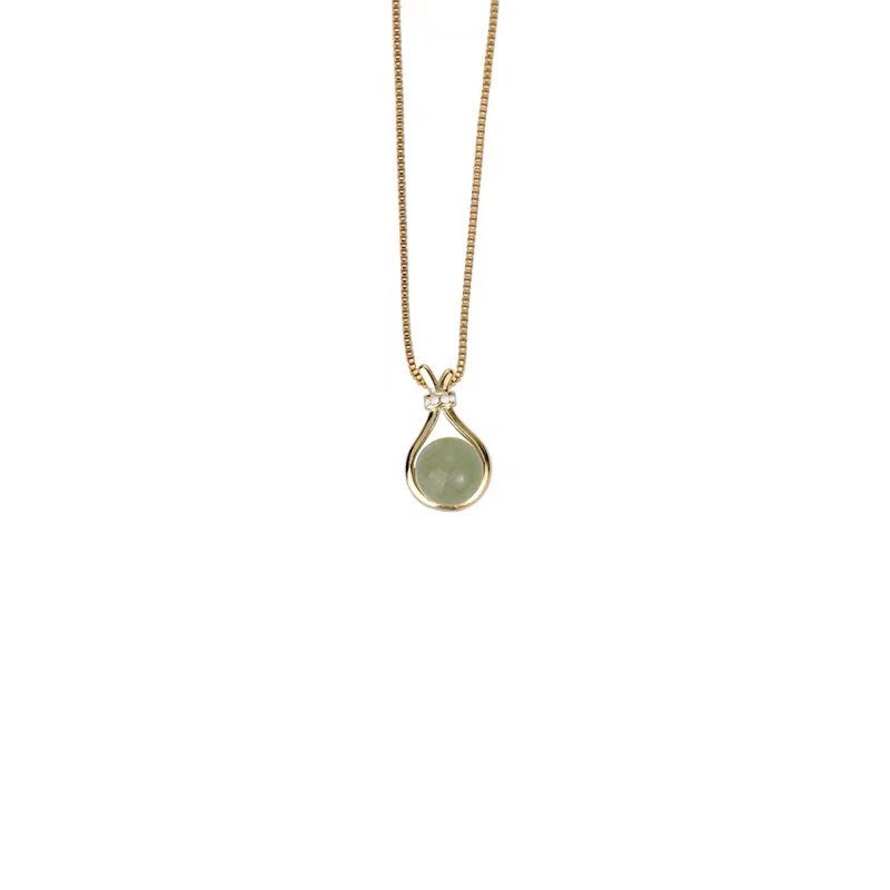 Imitation Hetian Jade Lucky Bag Women's Necklace Pendant