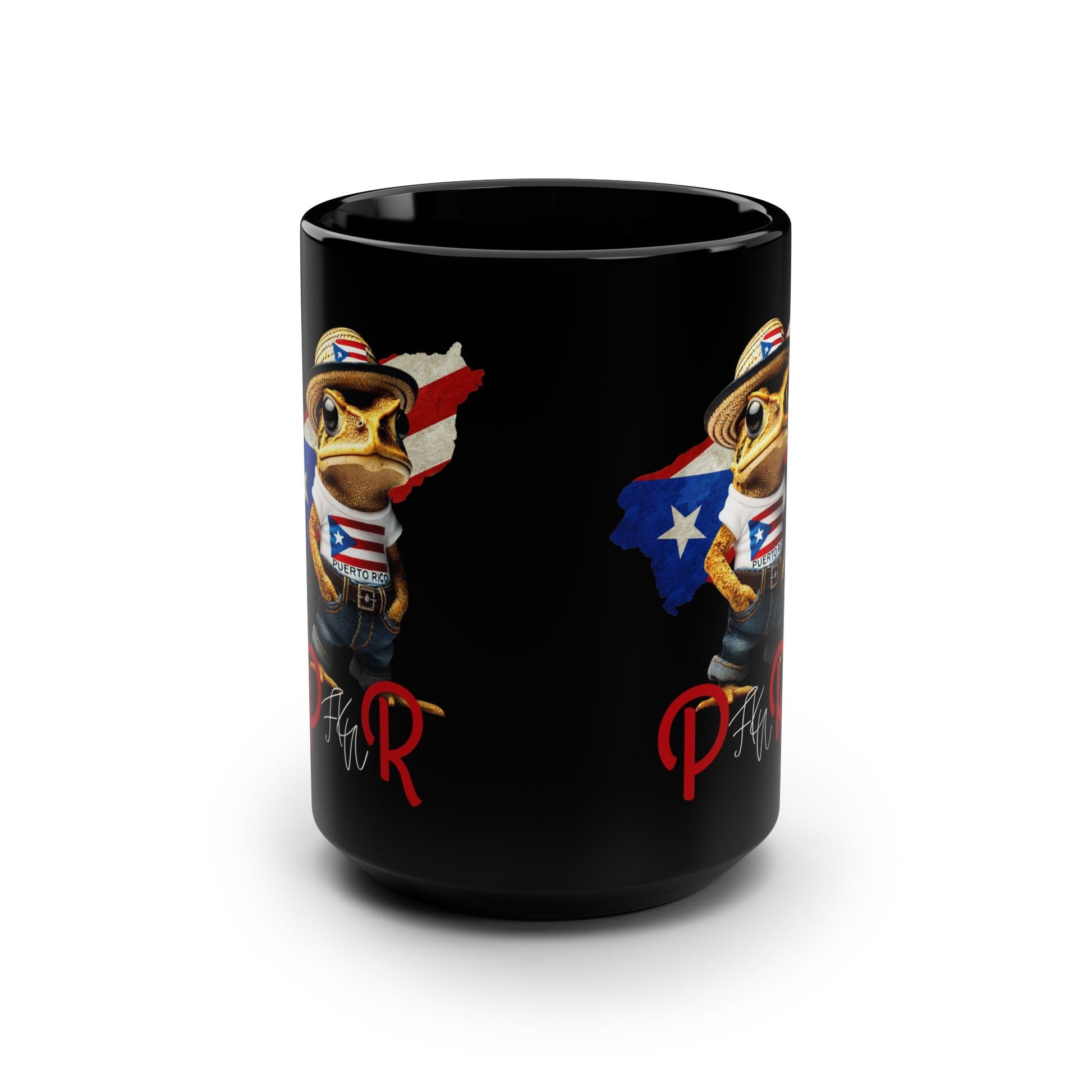 Café con Boricua: Puerto Rico - Themed Mugs & Cups Unique Designs Black Mug, 15oz - Metamorphosis Creations