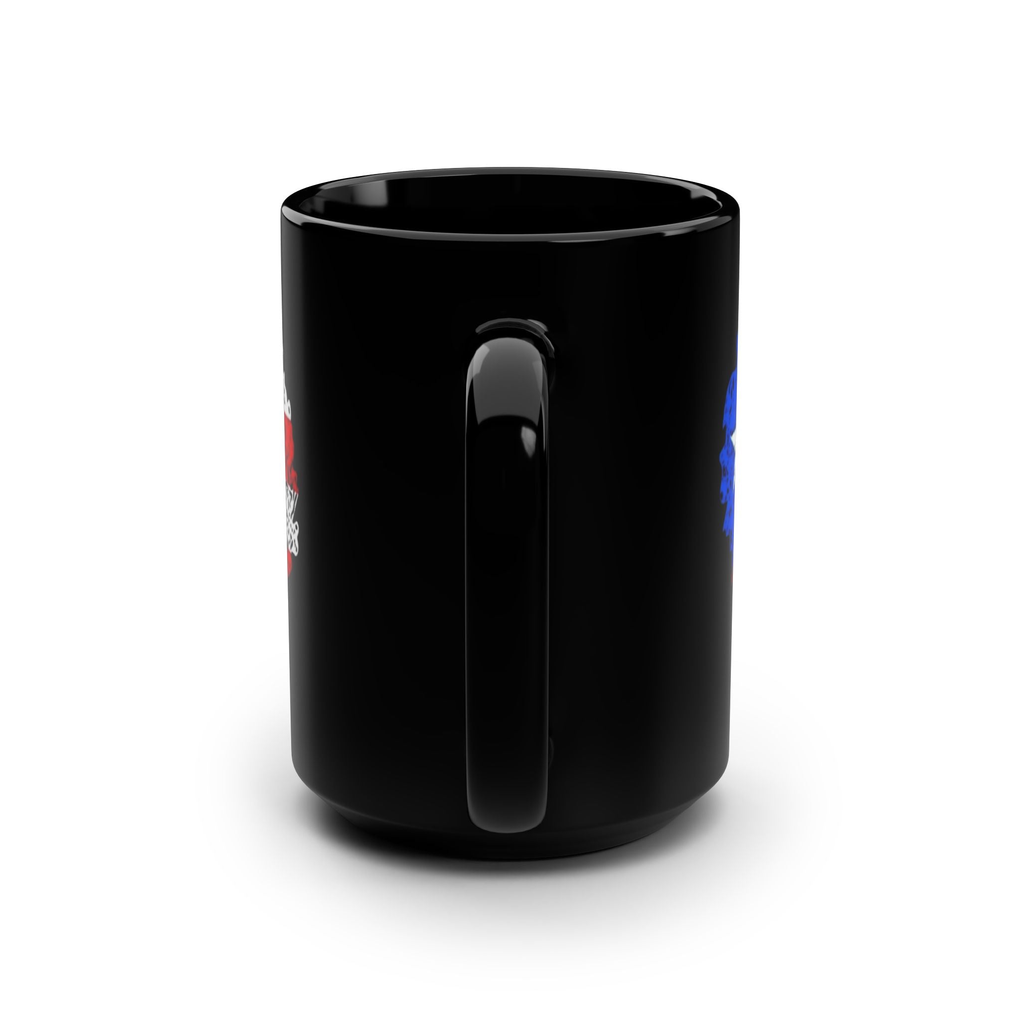 Café con Leche Boricua Puerto Rico Themed Mugs & Cups Black Mug, 15oz - Metamorphosis Creations