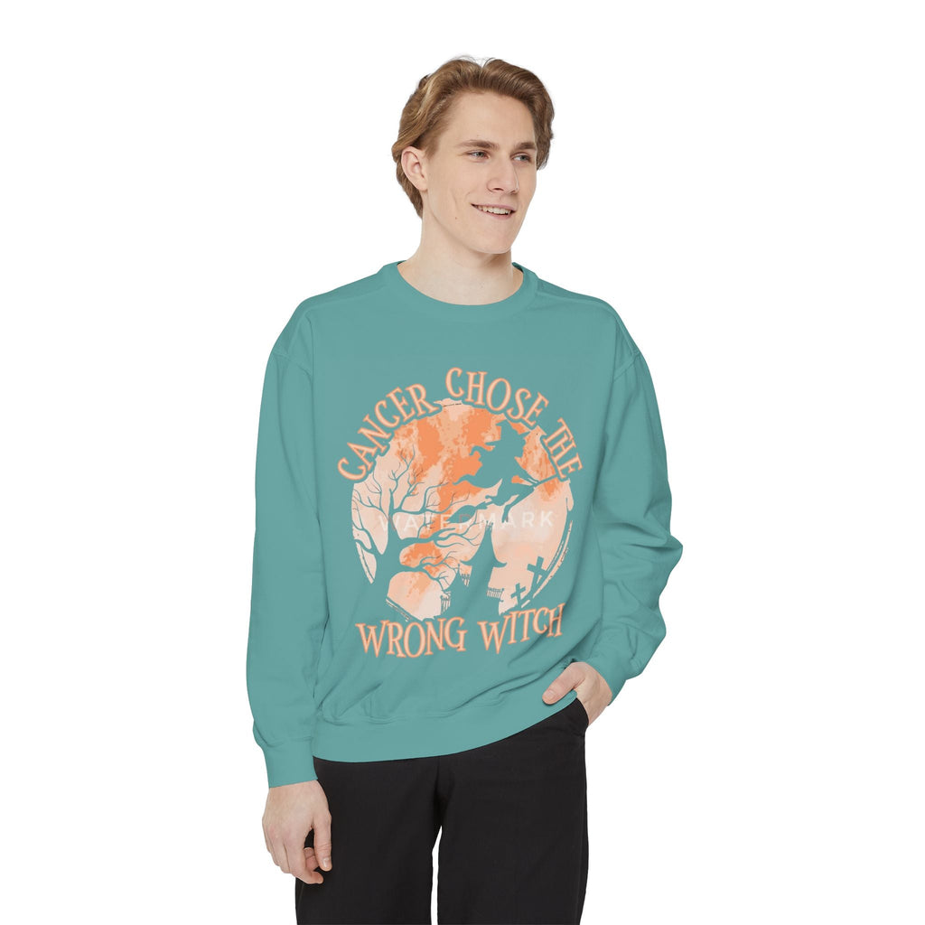 Cancer Chose the Wrong Witch Sweatshirt, Unisex Cozy Crewneck, Gift for Astrology Lovers, Witchy Style Apparel, Spiritual Gift - Metamorphosis Creations