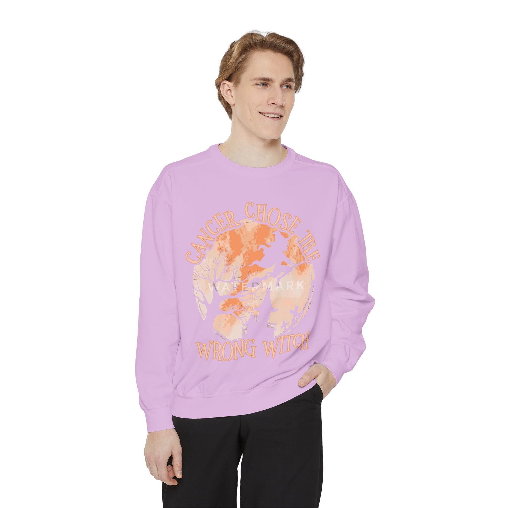 Cancer Chose the Wrong Witch Sweatshirt, Unisex Cozy Crewneck, Gift for Astrology Lovers, Witchy Style Apparel, Spiritual Gift - Metamorphosis Creations