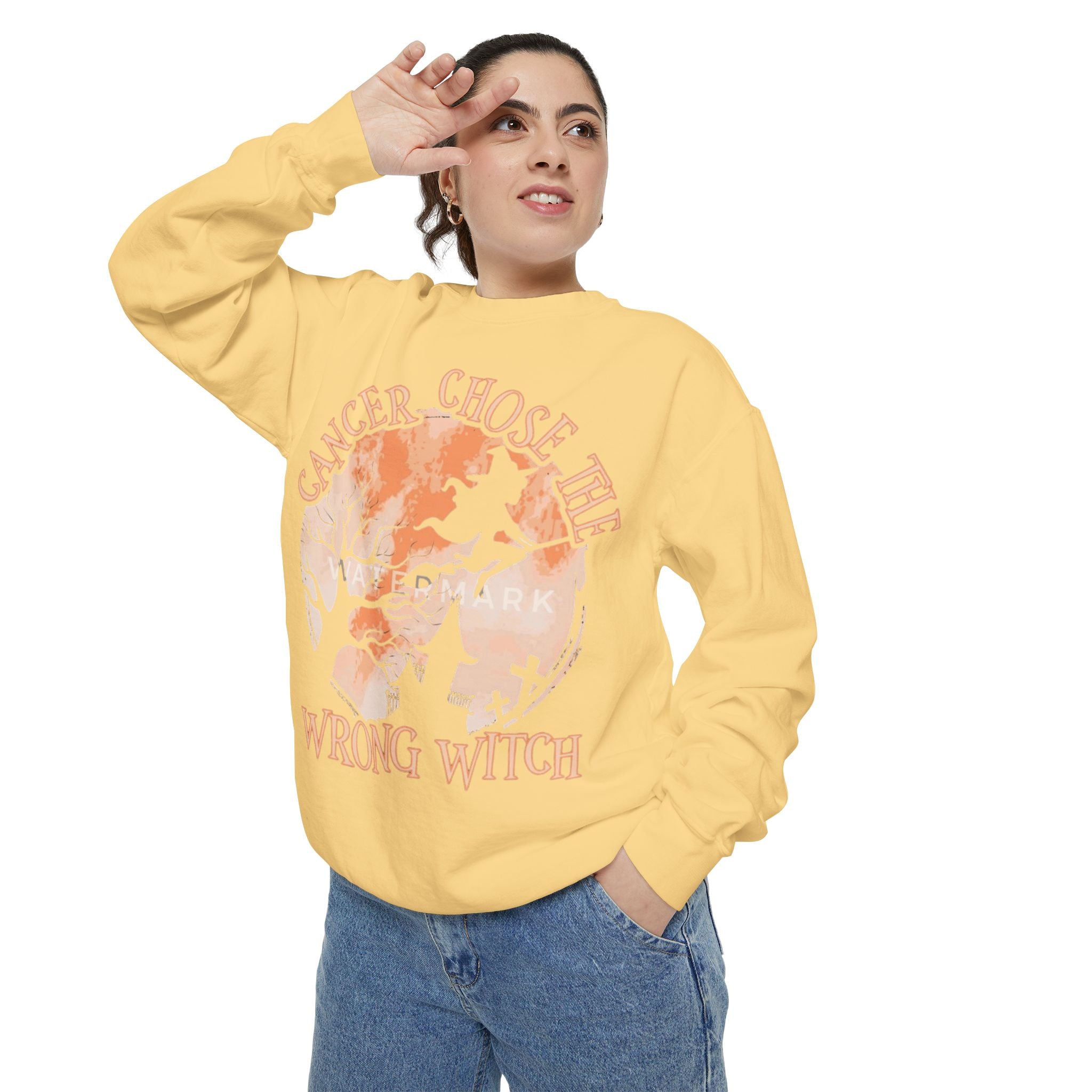 Cancer Chose the Wrong Witch Sweatshirt, Unisex Cozy Crewneck, Gift for Astrology Lovers, Witchy Style Apparel, Spiritual Gift - Metamorphosis Creations