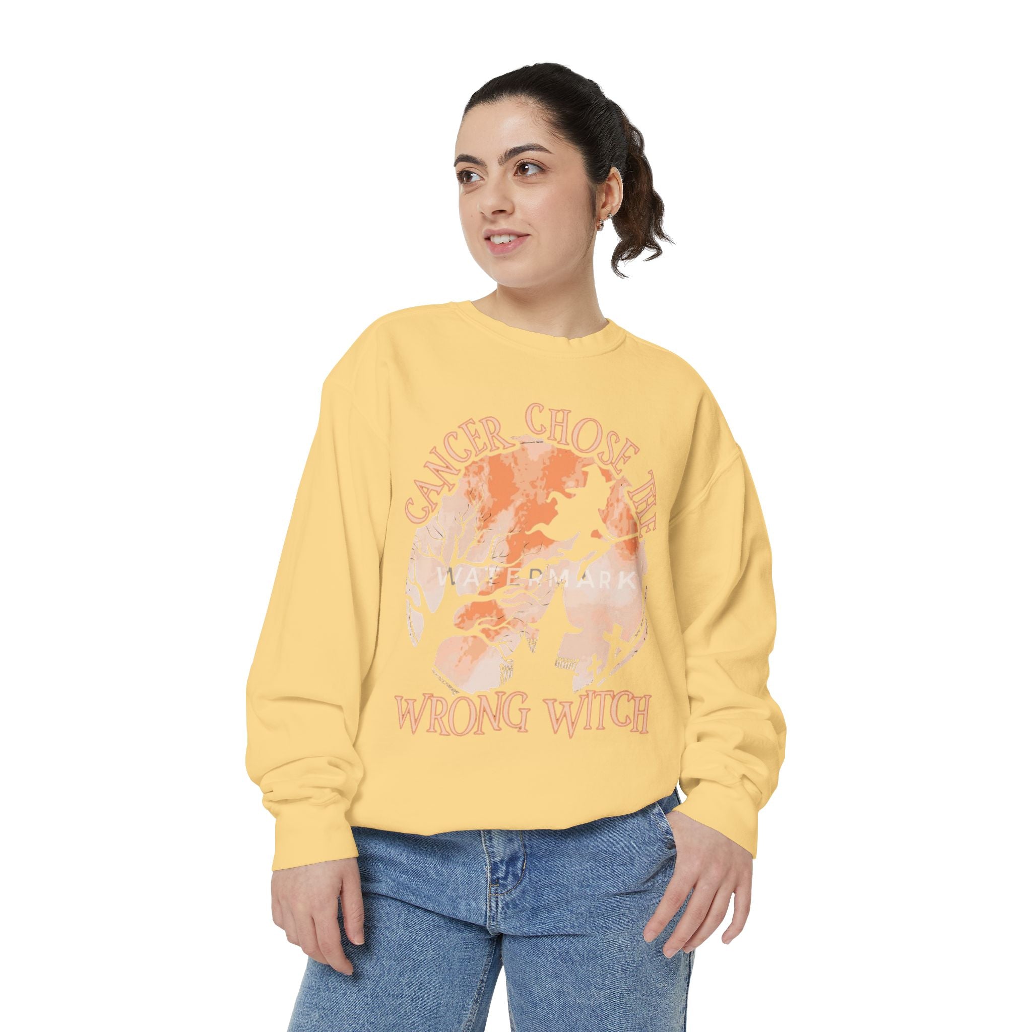 Cancer Chose the Wrong Witch Sweatshirt, Unisex Cozy Crewneck, Gift for Astrology Lovers, Witchy Style Apparel, Spiritual Gift - Metamorphosis Creations