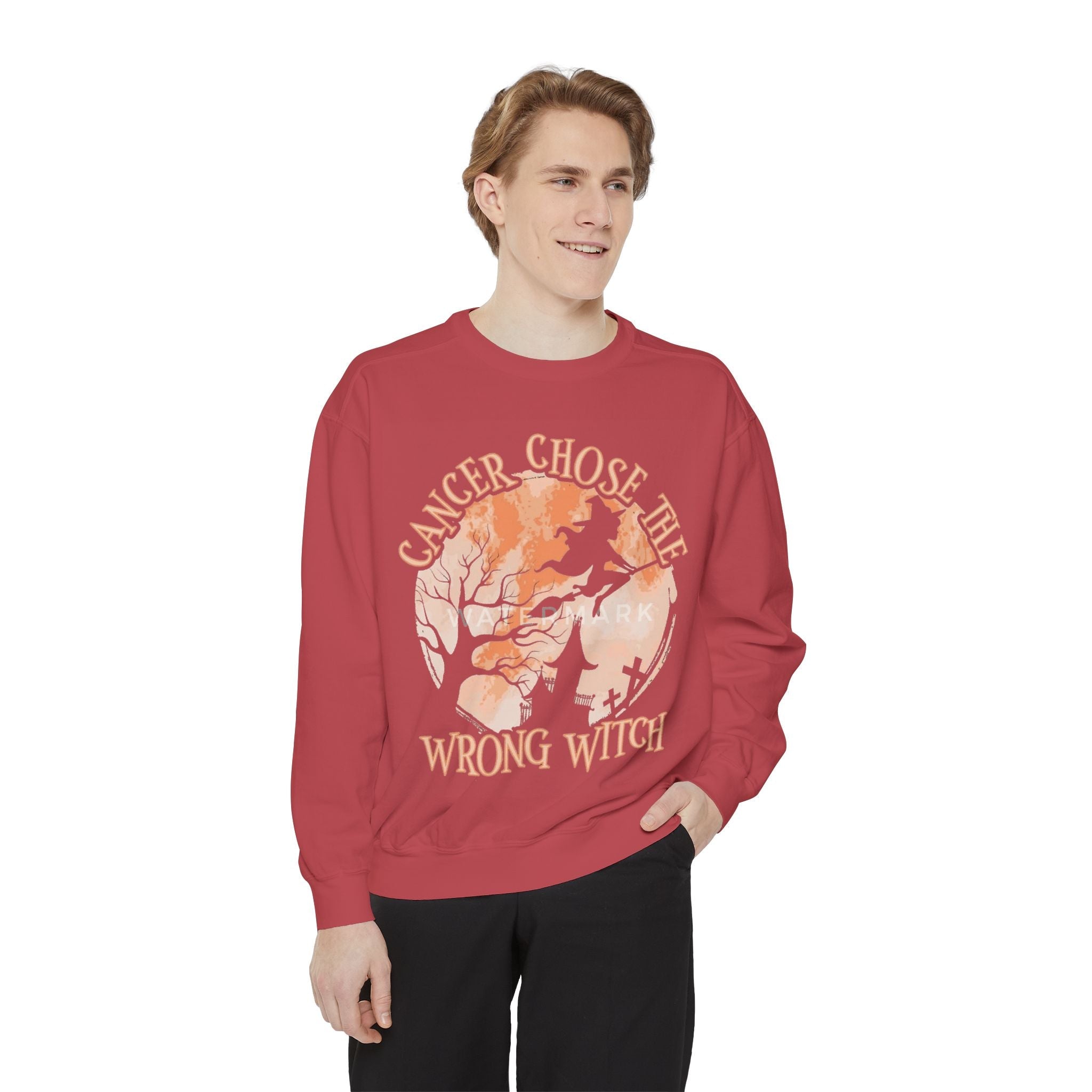 Cancer Chose the Wrong Witch Sweatshirt, Unisex Cozy Crewneck, Gift for Astrology Lovers, Witchy Style Apparel, Spiritual Gift - Metamorphosis Creations