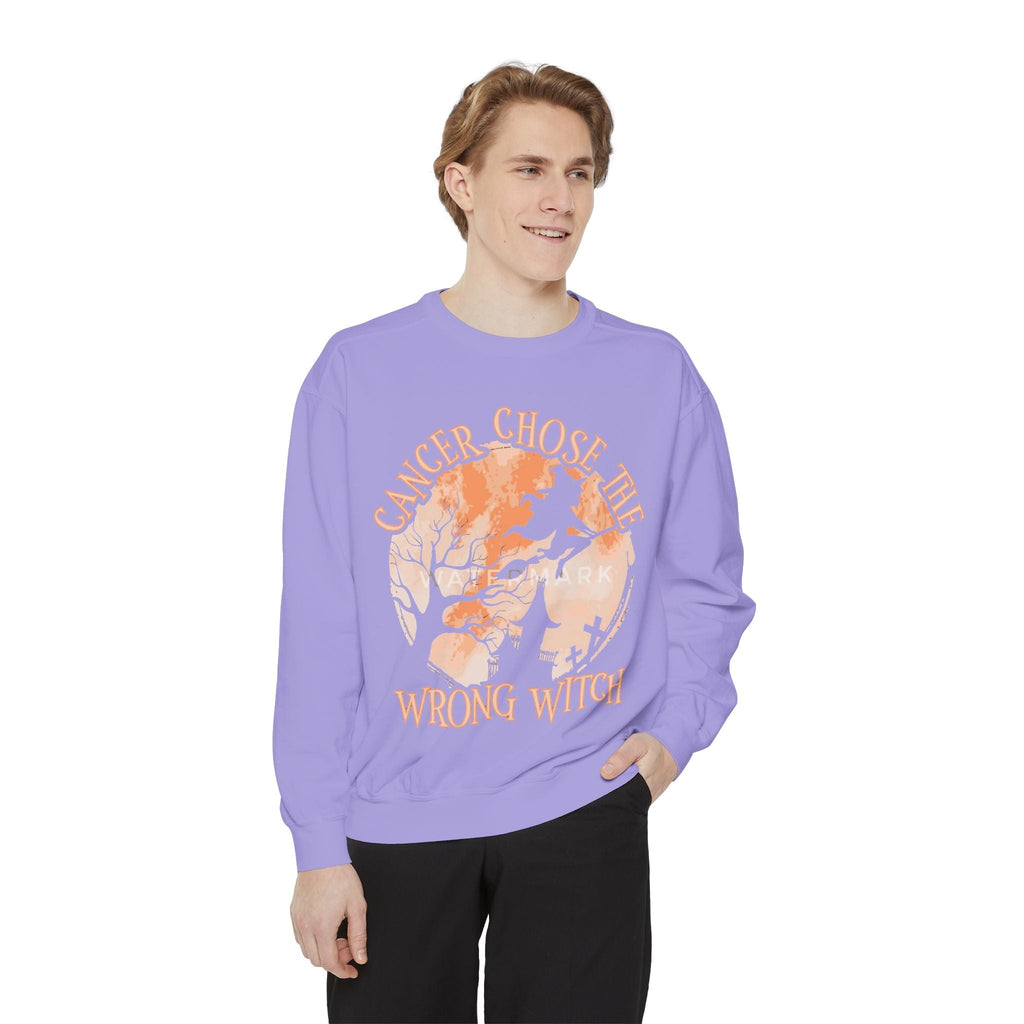 Cancer Chose the Wrong Witch Sweatshirt, Unisex Cozy Crewneck, Gift for Astrology Lovers, Witchy Style Apparel, Spiritual Gift - Metamorphosis Creations