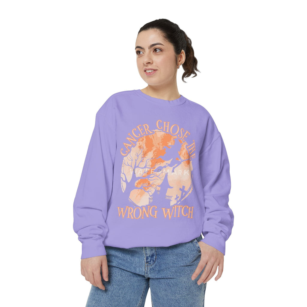 Cancer Chose the Wrong Witch Sweatshirt, Unisex Cozy Crewneck, Gift for Astrology Lovers, Witchy Style Apparel, Spiritual Gift - Metamorphosis Creations