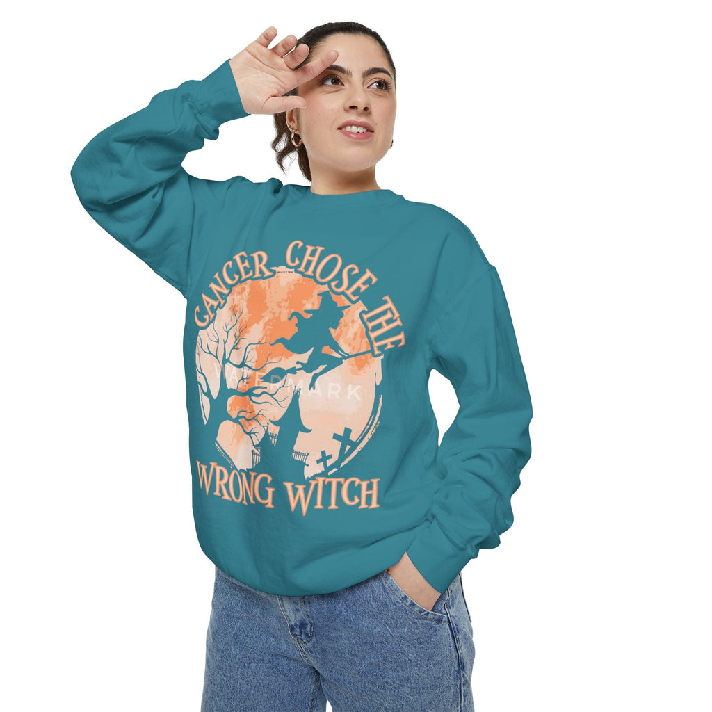 Cancer Chose the Wrong Witch Sweatshirt, Unisex Cozy Crewneck, Gift for Astrology Lovers, Witchy Style Apparel, Spiritual Gift - Metamorphosis Creations