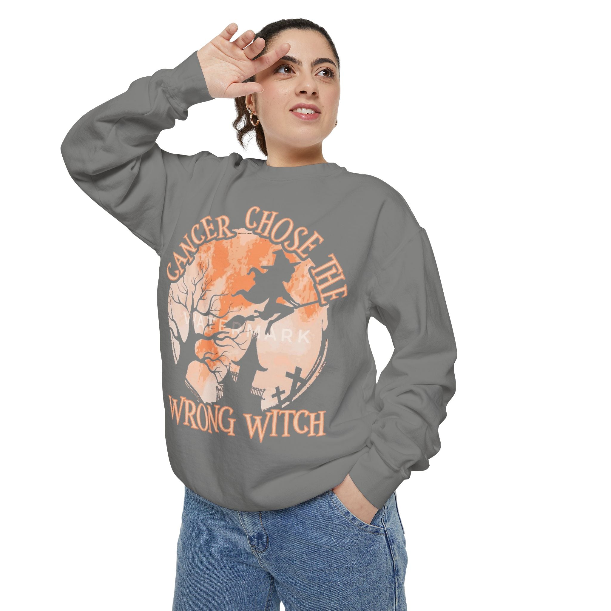 Cancer Chose the Wrong Witch Sweatshirt, Unisex Cozy Crewneck, Gift for Astrology Lovers, Witchy Style Apparel, Spiritual Gift - Metamorphosis Creations