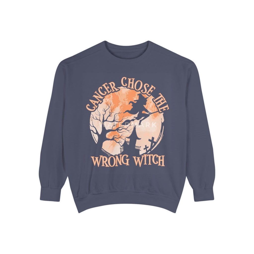 Cancer Chose the Wrong Witch Sweatshirt, Unisex Cozy Crewneck, Gift for Astrology Lovers, Witchy Style Apparel, Spiritual Gift - Metamorphosis Creations