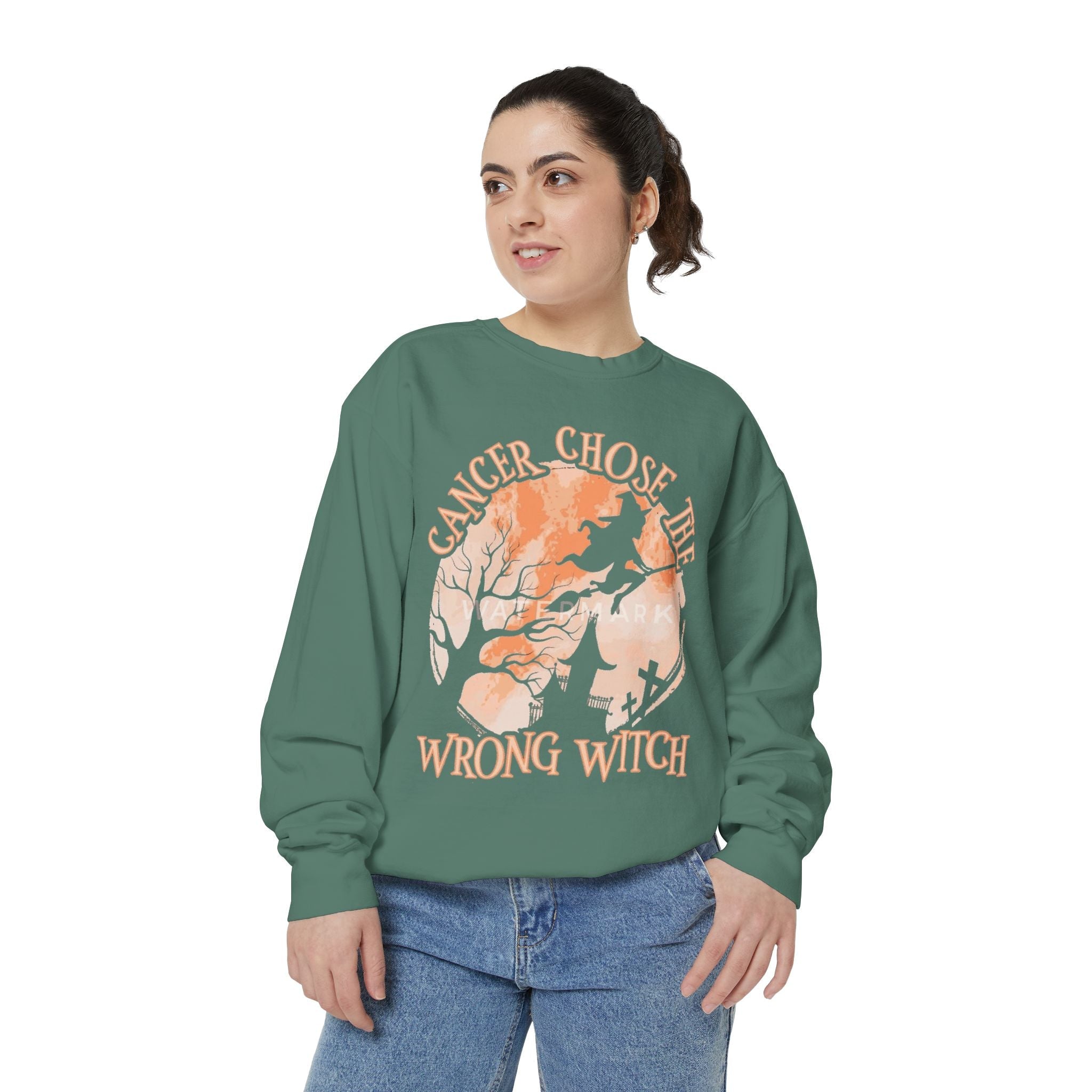 Cancer Chose the Wrong Witch Sweatshirt, Unisex Cozy Crewneck, Gift for Astrology Lovers, Witchy Style Apparel, Spiritual Gift - Metamorphosis Creations