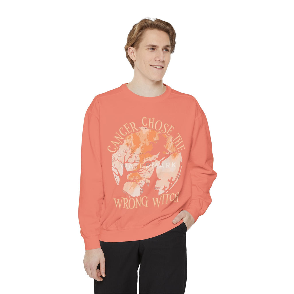 Cancer Chose the Wrong Witch Sweatshirt, Unisex Cozy Crewneck, Gift for Astrology Lovers, Witchy Style Apparel, Spiritual Gift - Metamorphosis Creations
