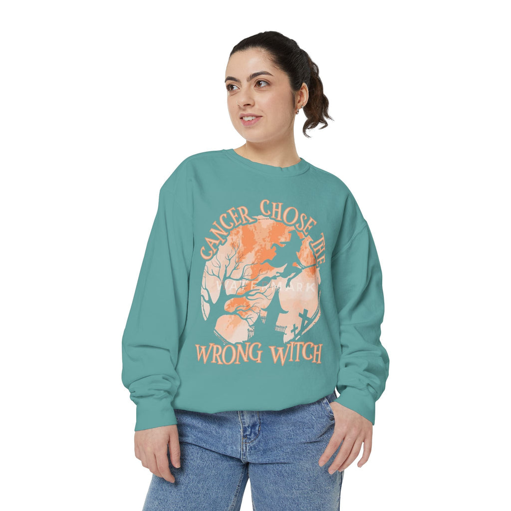 Cancer Chose the Wrong Witch Sweatshirt, Unisex Cozy Crewneck, Gift for Astrology Lovers, Witchy Style Apparel, Spiritual Gift - Metamorphosis Creations