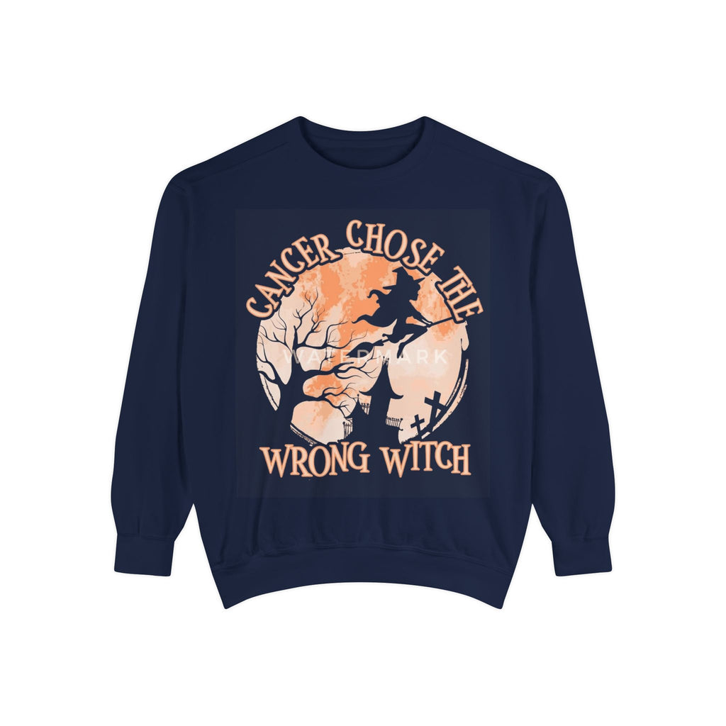 Cancer Chose the Wrong Witch Sweatshirt, Unisex Cozy Crewneck, Gift for Astrology Lovers, Witchy Style Apparel, Spiritual Gift - Metamorphosis Creations