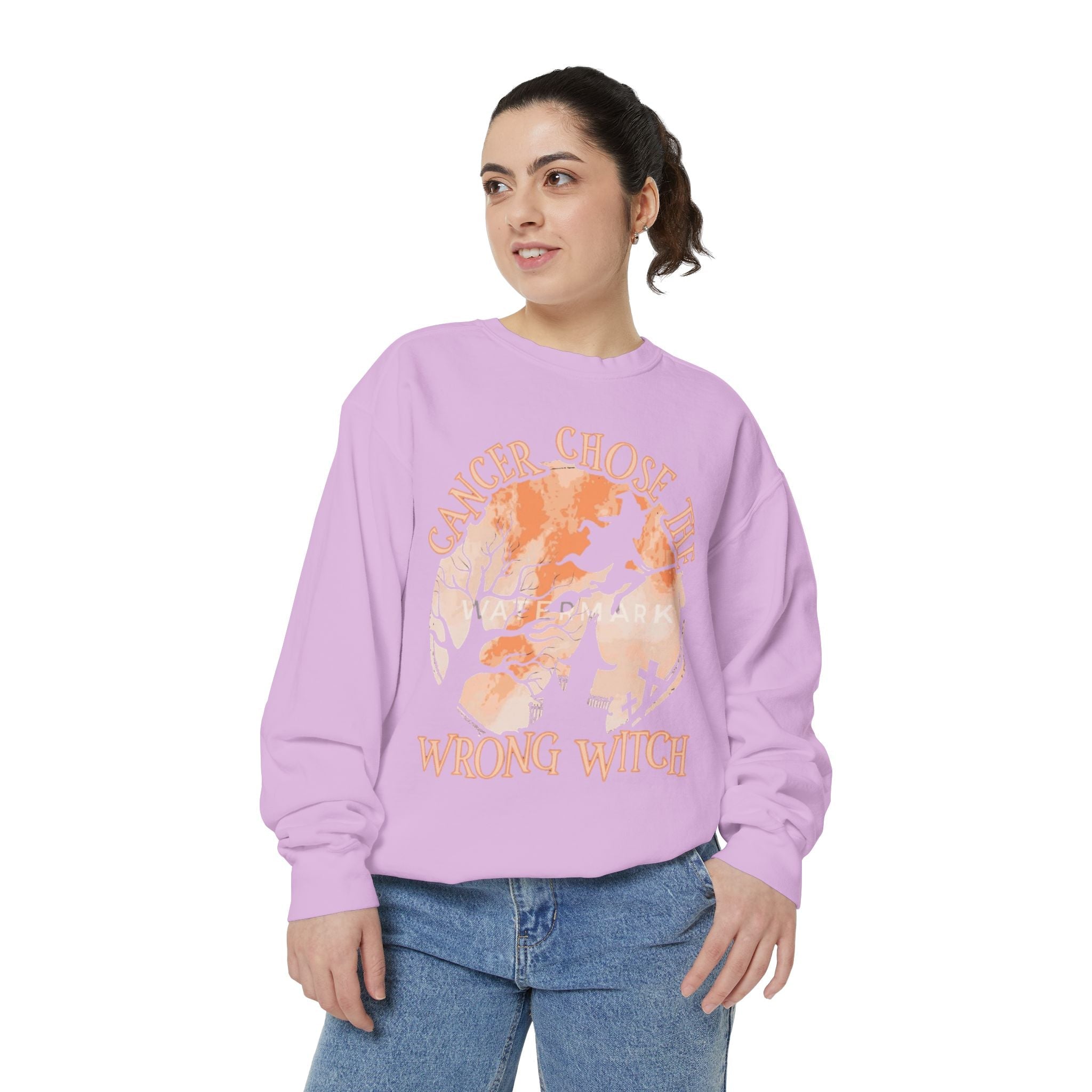 Cancer Chose the Wrong Witch Sweatshirt, Unisex Cozy Crewneck, Gift for Astrology Lovers, Witchy Style Apparel, Spiritual Gift - Metamorphosis Creations