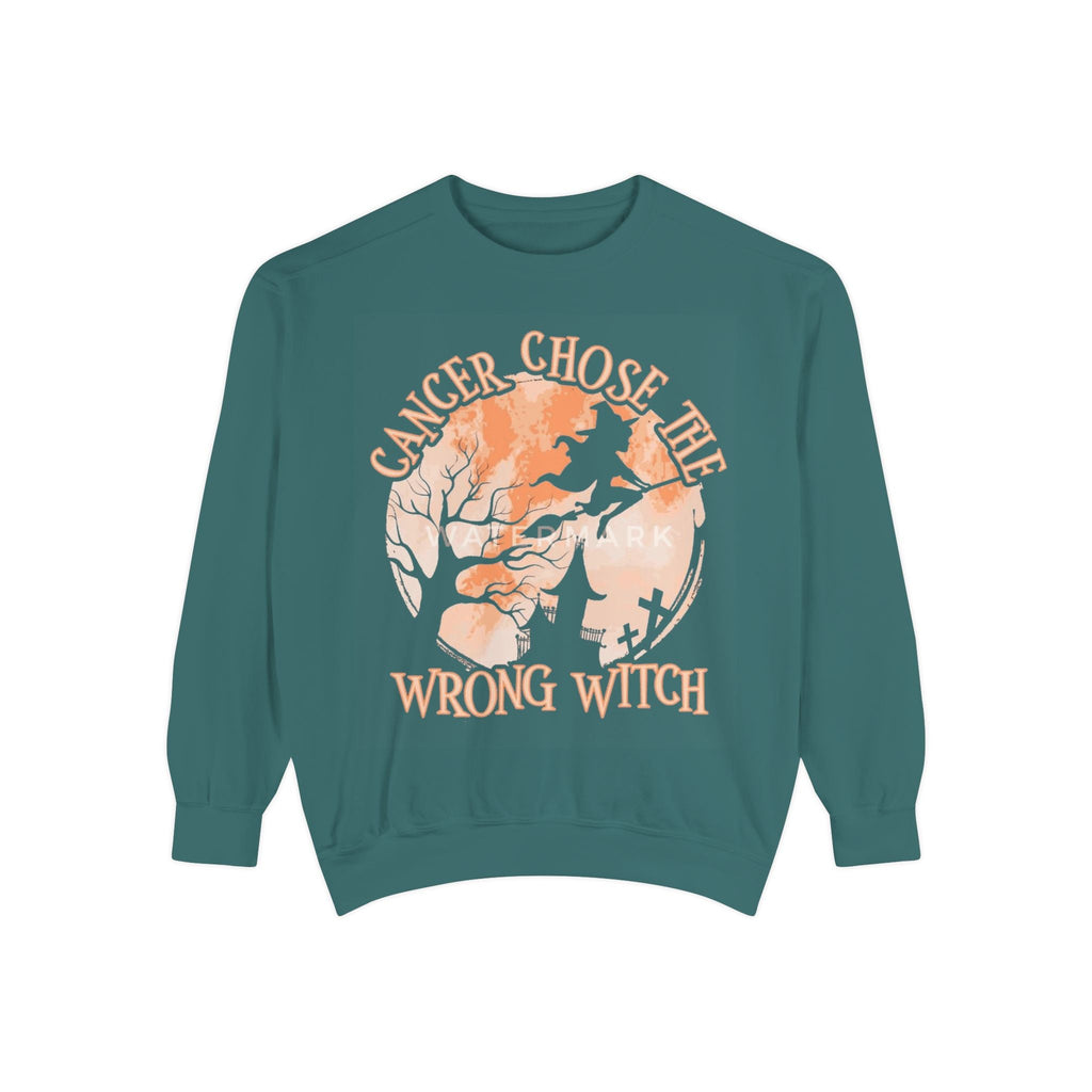 Cancer Chose the Wrong Witch Sweatshirt, Unisex Cozy Crewneck, Gift for Astrology Lovers, Witchy Style Apparel, Spiritual Gift - Metamorphosis Creations