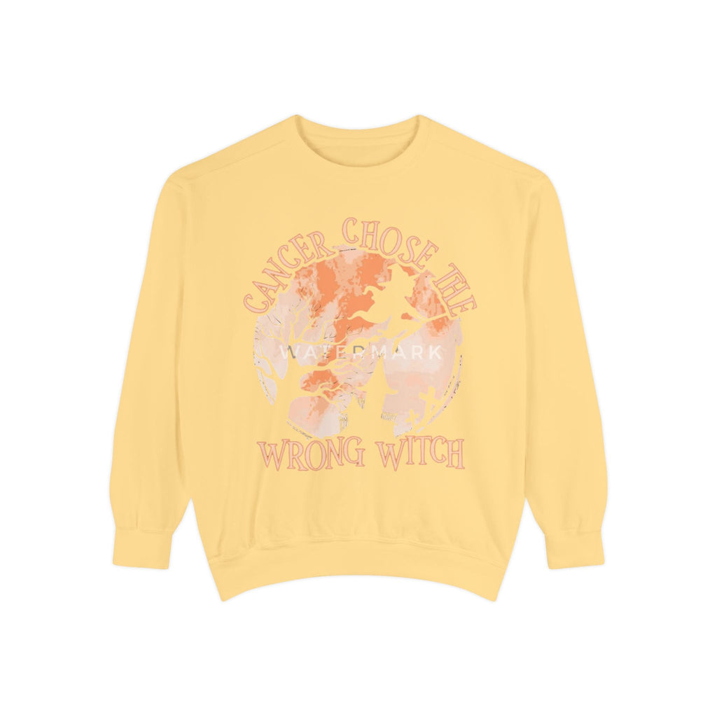 Cancer Chose the Wrong Witch Sweatshirt, Unisex Cozy Crewneck, Gift for Astrology Lovers, Witchy Style Apparel, Spiritual Gift - Metamorphosis Creations