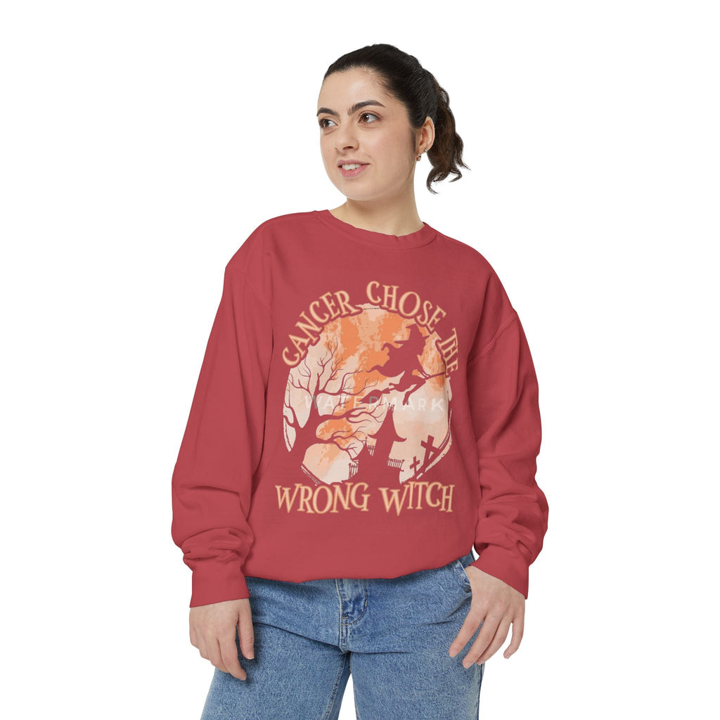 Cancer Chose the Wrong Witch Sweatshirt, Unisex Cozy Crewneck, Gift for Astrology Lovers, Witchy Style Apparel, Spiritual Gift - Metamorphosis Creations