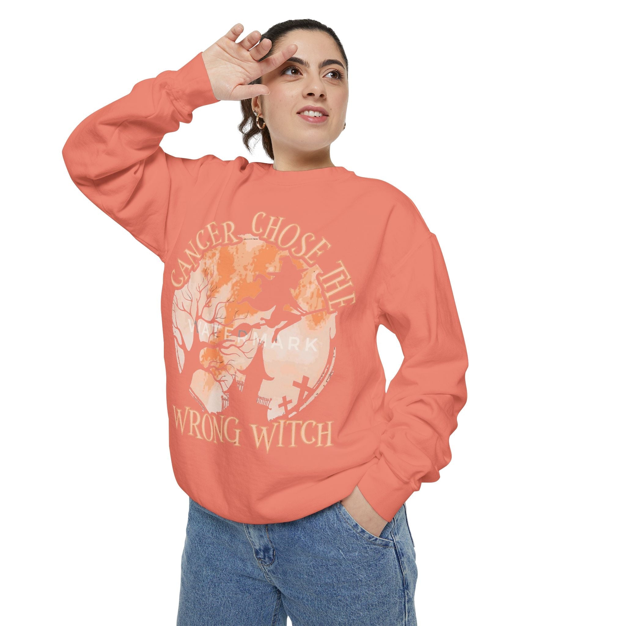 Cancer Chose the Wrong Witch Sweatshirt, Unisex Cozy Crewneck, Gift for Astrology Lovers, Witchy Style Apparel, Spiritual Gift - Metamorphosis Creations