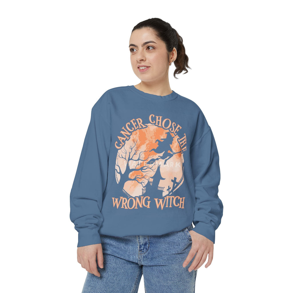 Cancer Chose the Wrong Witch Sweatshirt, Unisex Cozy Crewneck, Gift for Astrology Lovers, Witchy Style Apparel, Spiritual Gift - Metamorphosis Creations