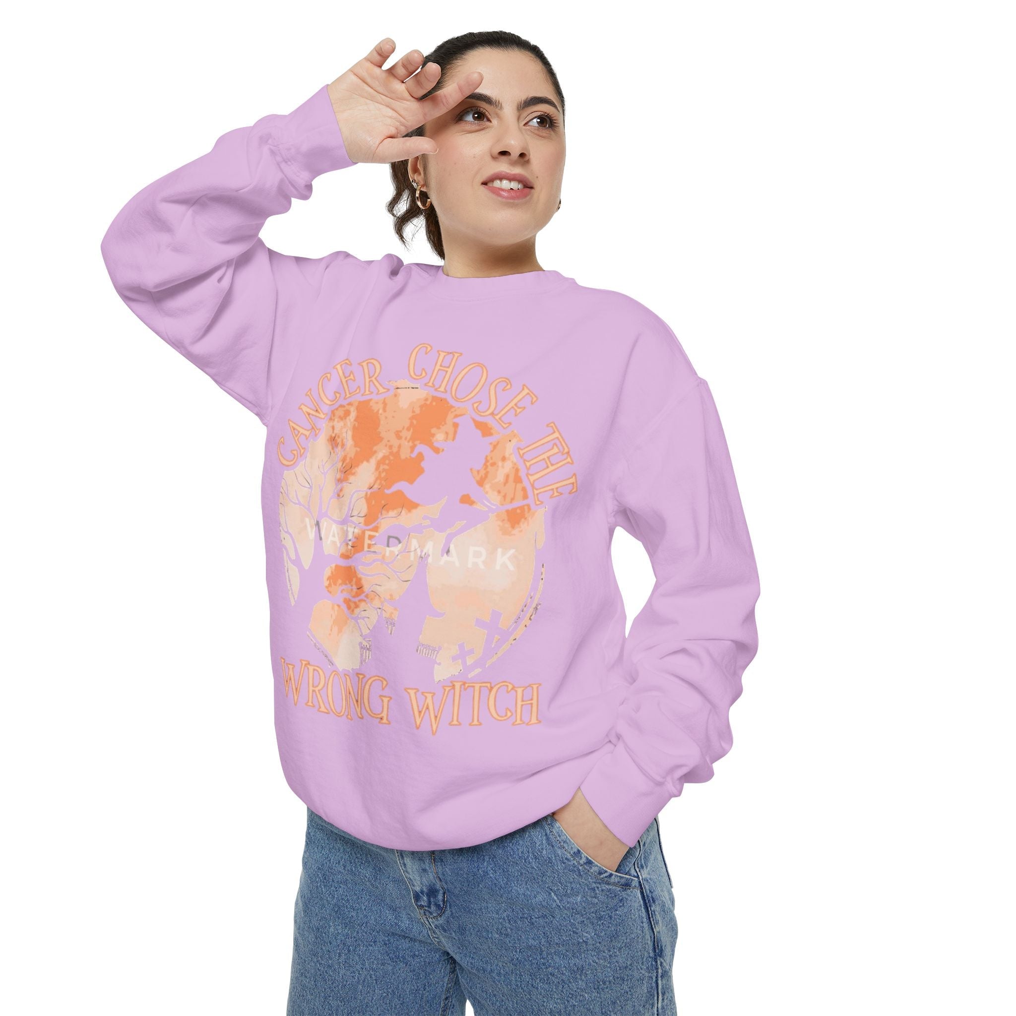 Cancer Chose the Wrong Witch Sweatshirt, Unisex Cozy Crewneck, Gift for Astrology Lovers, Witchy Style Apparel, Spiritual Gift - Metamorphosis Creations
