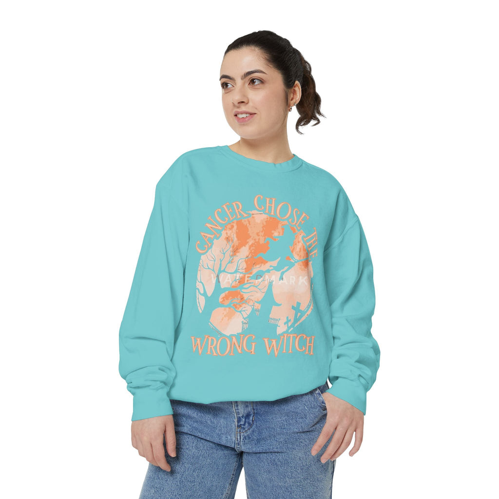 Cancer Chose the Wrong Witch Sweatshirt, Unisex Cozy Crewneck, Gift for Astrology Lovers, Witchy Style Apparel, Spiritual Gift - Metamorphosis Creations