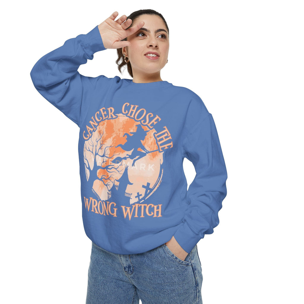 Cancer Chose the Wrong Witch Sweatshirt, Unisex Cozy Crewneck, Gift for Astrology Lovers, Witchy Style Apparel, Spiritual Gift - Metamorphosis Creations