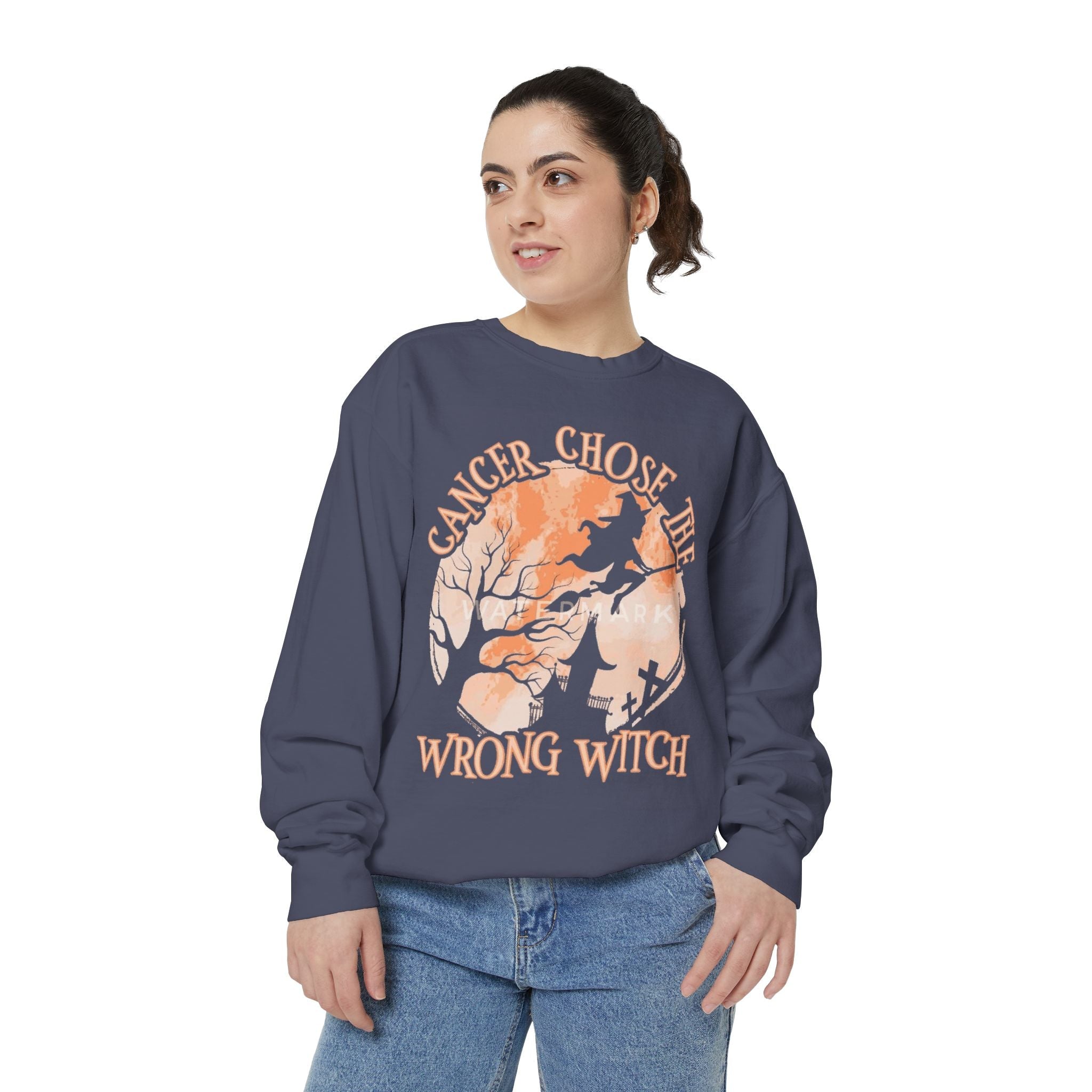 Cancer Chose the Wrong Witch Sweatshirt, Unisex Cozy Crewneck, Gift for Astrology Lovers, Witchy Style Apparel, Spiritual Gift - Metamorphosis Creations