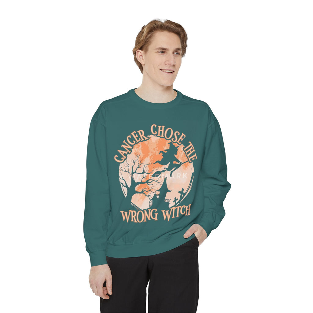 Cancer Chose the Wrong Witch Sweatshirt, Unisex Cozy Crewneck, Gift for Astrology Lovers, Witchy Style Apparel, Spiritual Gift - Metamorphosis Creations
