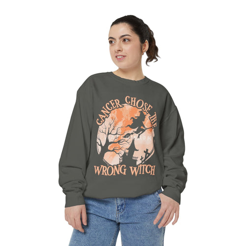 Cancer Chose the Wrong Witch Sweatshirt, Unisex Cozy Crewneck, Gift for Astrology Lovers, Witchy Style Apparel, Spiritual Gift - Metamorphosis Creations