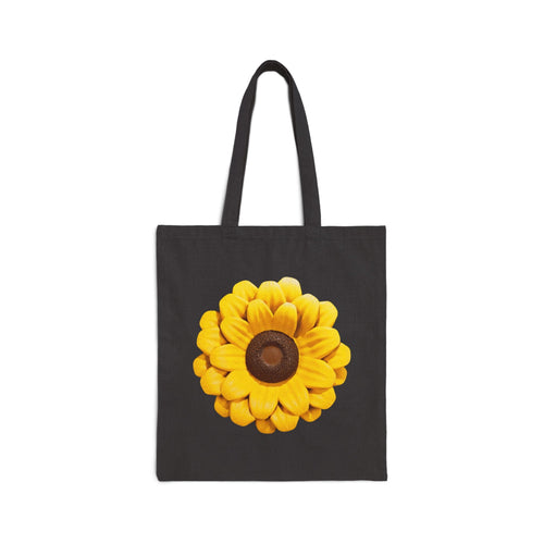 Carry Positivity Everywhere You Go Sunflower Cotton Canvas Tote Bag, Eco - Friendly Shopping Bag, Floral Grocery Tote, Gift for Her, Beach Bag, Reusable Tote - Metamorphosis Creations