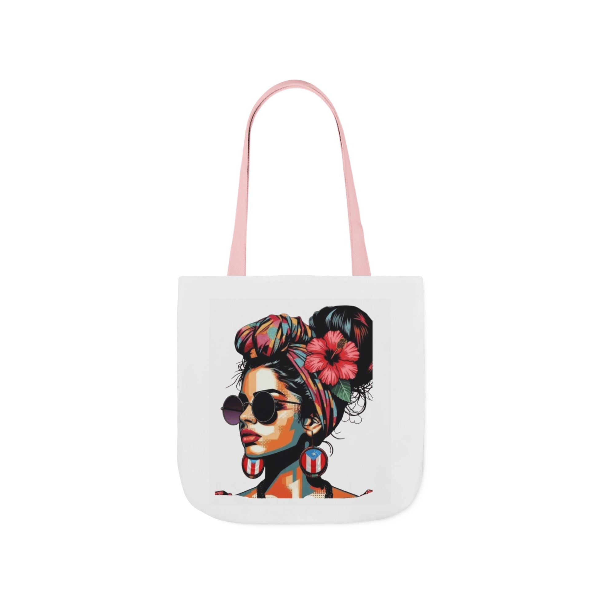 Carry Your Culture – Puerto Rican Pride in Every Step Chic Canvas Tote Bag - Stylish Floral Portrait, Trendy Beach Carryall, Mother's Day Gift, Everyday Shopper, Art Lovers Essential - Metamorphosis Creations