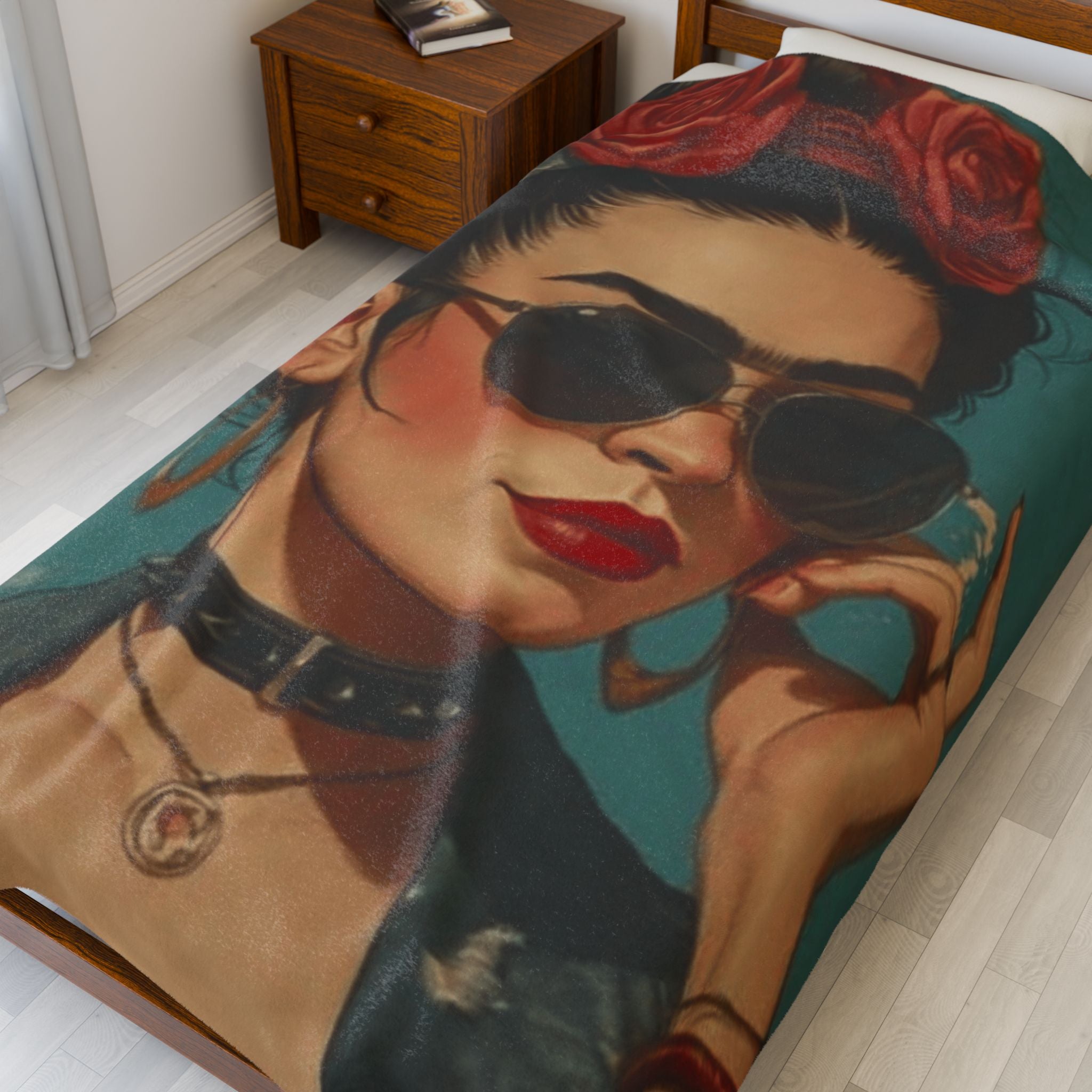 Chic Retro Velveteen Plush Blanket, Cozy Home Decor, Gift for Her, Boho Style, Warm Throw Blanket - Metamorphosis Creations
